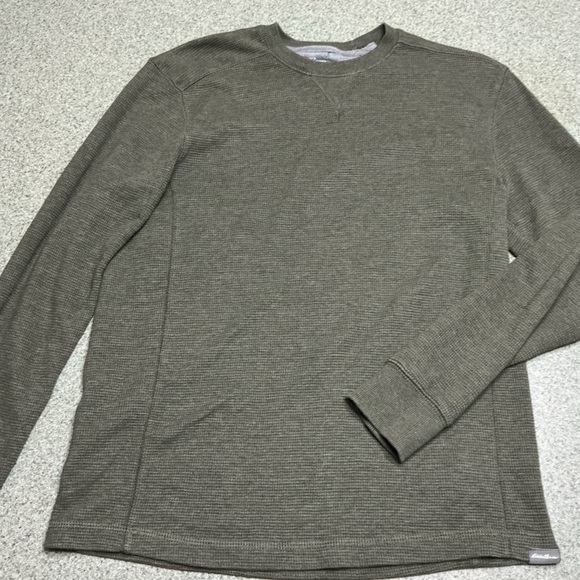 Eddie Bauer Forest Green Ribbed Pullover - Picture 1 of 6